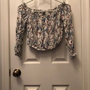 EUC Off the Shoulder Floral Crop Top